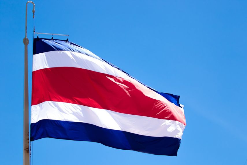 Bandera de Costa Rica.