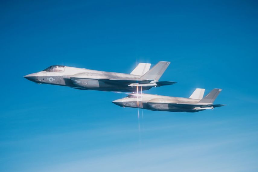 Aviones F-35B Lightning II del Cuerpo de Marines de EEUU. Las fuerzas militares estadounidenses están desplegadas en el Caribe en apoyo de la misión del Comando Sur (SOUTHCOM).