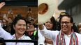 Los candidatos presidenciales de Perú, Keiko Fujimori, del partido Fuerza Popular, y Roberto Sánchez, del partido Juntos por el Perú, el 7 de junio de 2026.