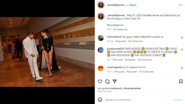 Kendall Jenner y Bad Bunny en la Met Gala.