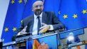 El presidente del Consejo Europeo, Charles Michel, habla durante una cumbre de gobernantes de la UE por videoconferencia. El presidente del Consejo Europeo, Charles Michel, habla durante una cumbre de gobernantes de la UE por videoconferencia.