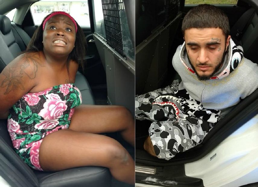 Chastity Constance, de 18 años, y Anthony Dodaj, de 20 años, fueron arrestados este domingo. 