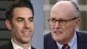 Sacha Baron Cohen y el exalcalde de Nueva York Rudy Giuliani. Escena de Borat 2 muestra a Giuliani en situación incómoda en un hotel en Nueva York. Sacha Baron Cohen y el exalcalde de Nueva York Rudy Giuliani. Escena de Borat 2 muestra a Giuliani en situación incómoda en un hotel en Nueva York.