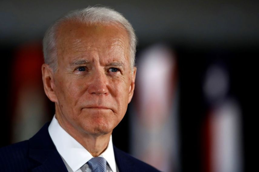 El candidato presidencial dem&oacute;crata Joe Biden en conferencia de prensa en Filadelfia, marzo de 2020.