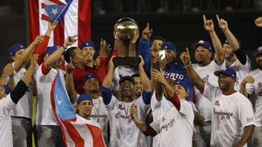 Jugadores de los Criollos de Caguas de&nbsp;Puerto&nbsp;Rico&nbsp;celebraron, el martes, el triunfo ante Águilas de Mexicali de México&nbsp;