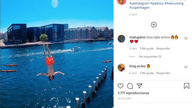 Un joven dan&eacute;s conocido por su usuario @LAVDRIMELMAZI en Instagram se hace viral con un salto atrevido en el que arriesg&oacute; su vida.&nbsp;