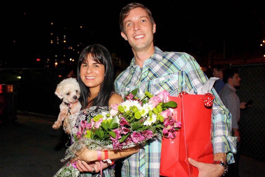 Ana Fernández, Chris Brown y la perrita, Amanda.