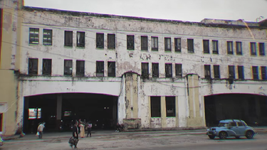 Fachada del albergue Damas y desamparados, ubicado en la Habana vieja, Cuba.