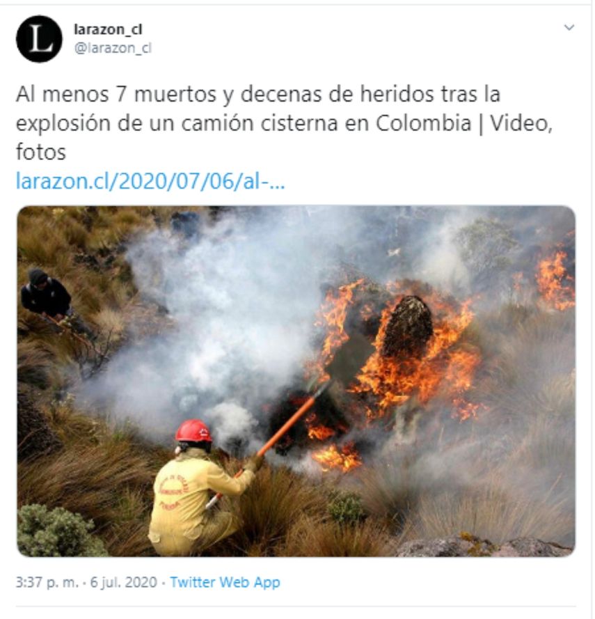 Información reseñada a través de Twitter.