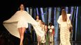El blanco también encontró espacio en la propuesta de Giannina Azar del Miami Fashion Week 2019.