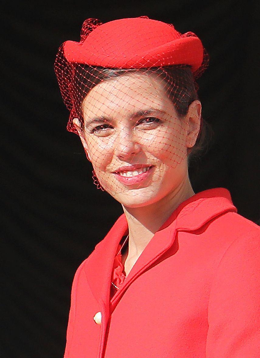La princesa Charlotte Casiraghi de Mónaco aparece en el balcón del Palacio de Mónaco durante las celebraciones del Día Nacional de Mónaco, el 19 de noviembre de 2016 en Mónaco.