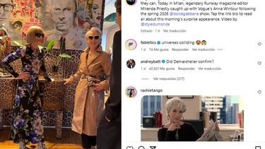 La actriz Meryl Streep y la editora Anna Wintour.