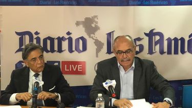 Ismael García, junto al abogado Carlos Ramírez da detalles sobre una solicitud de investigación a Diosdado Cabello en el Departamento de Justicia del sur de Florida.&nbsp;