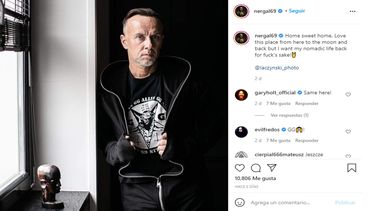 Adam Nergal Darski, cantante y guitarrista de la banda de heavy metal Behemoth.