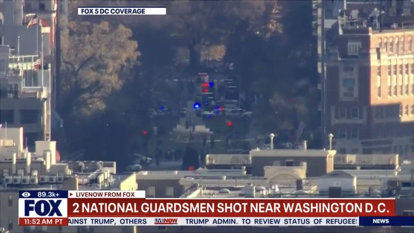 Zona del incidente cerca de la Casa Blanca, Washington.&nbsp;