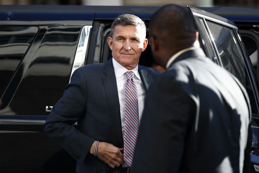 En esta foto de archivo del 18 de diciembre de 2018, Michael Flynn, asesor de Seguridad Nacional del presidente Donald Trump, llega a la corte federal en Washington.&nbsp;