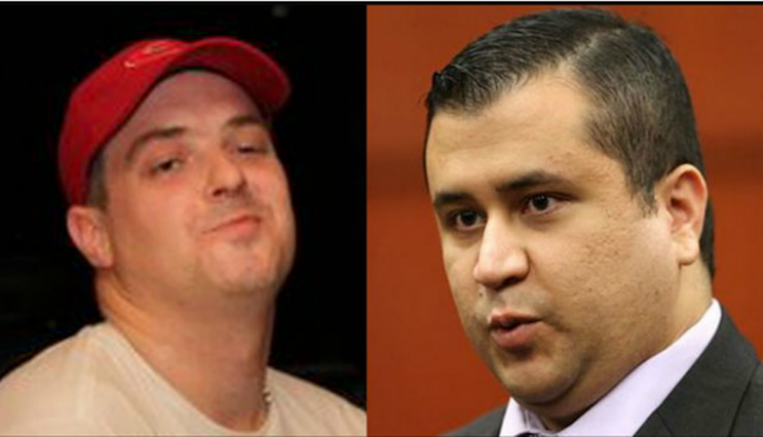 Matthew Apperson, el hombre que disparó contra George Zimmerman a la izquierda. Zimmerman a la derecha. (Archivo)