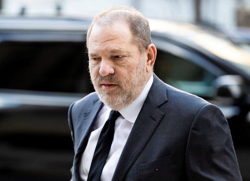 El productor de cine estadounidense Harvey Weinstein, a su llegada a la Corte Penal de Manhattan, en Nueva York.