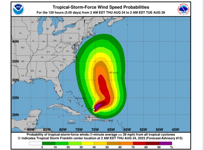Los meteorólogos advirtieron que la tormenta podría arrojar hasta 30 centímetros (12 pulgadas) de lluvia en República DominicanaLos meteorólogos advirtieron que la tormenta podría arrojar hasta 30 centímetros (12 pulgadas) de lluvia en República Dominicana.&nbsp;