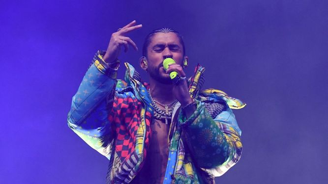 El cantante puertorriqueño Bad Bunny se presenta durante el primer fin de semana del Festival de Música y Artes de Coachella Valley, en Indio, California, el 14 de abril de 2023.