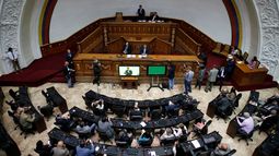 Fotograf&iacute;a del 17 de septiembre de 2019 de una sesi&oacute;n de Parlamento venezolano encabezada por el presidente del poder legislativo, Juan Guaid&oacute;, en Caracas, Venezuela.&nbsp;