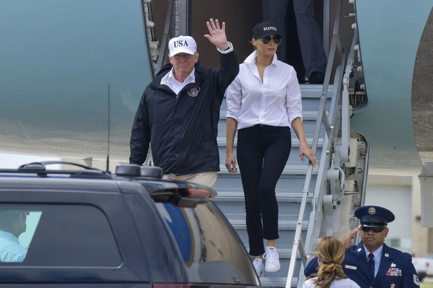 &nbsp;El presidente de Estados Unidos, Donald J.&nbsp;Trump, y la primera dama, Melania&nbsp;Trump, llegan a Corpus Christi, Texas, EEUU.