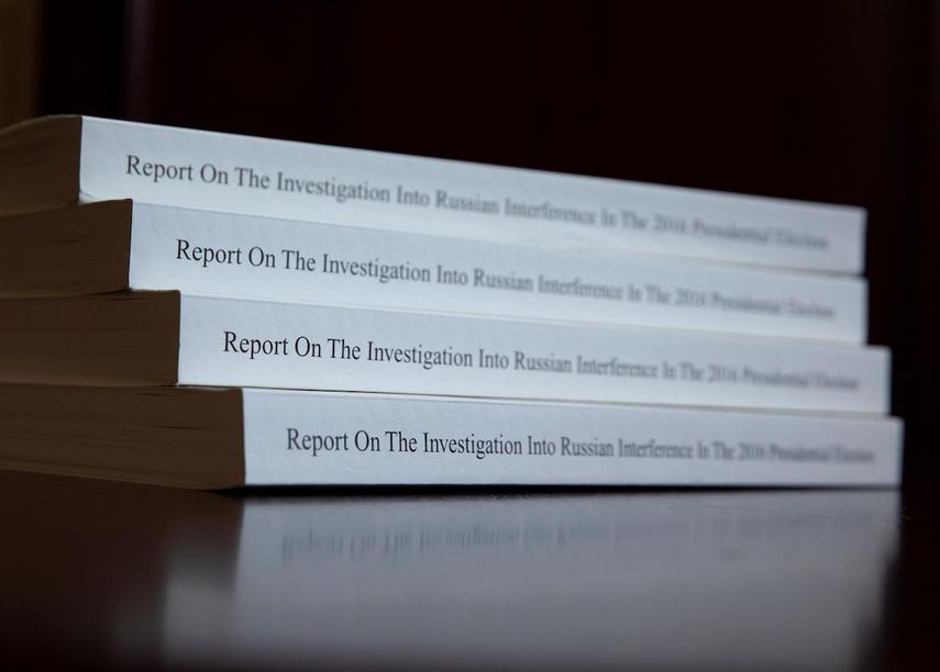 Vista en detalle del informe del fiscal especial&nbsp;Robert&nbsp;Mueller&nbsp;sobre la trama rusa, en el Capitolio de Washington D.C (Estados Unidos).&nbsp;