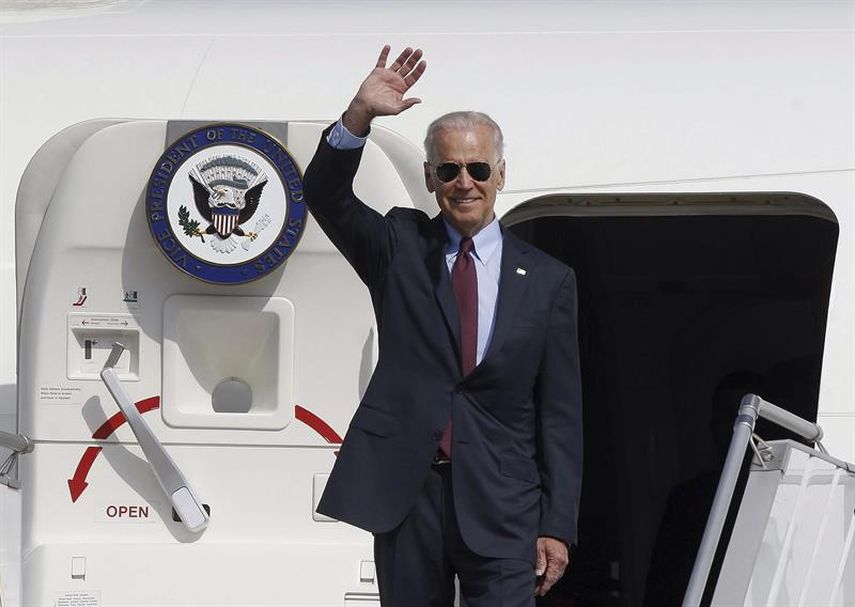El vicepresidente de Estados Unidos, Joe Biden a su llegada a Ucrania. Foto: EFE