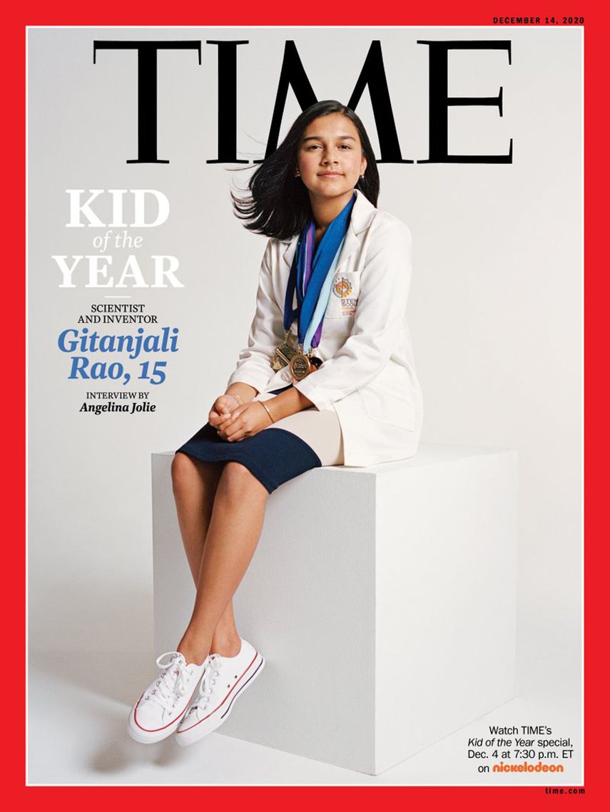 &nbsp;Gitanjali Rao, en la portada de la revista Time como Joven del Año.&nbsp;