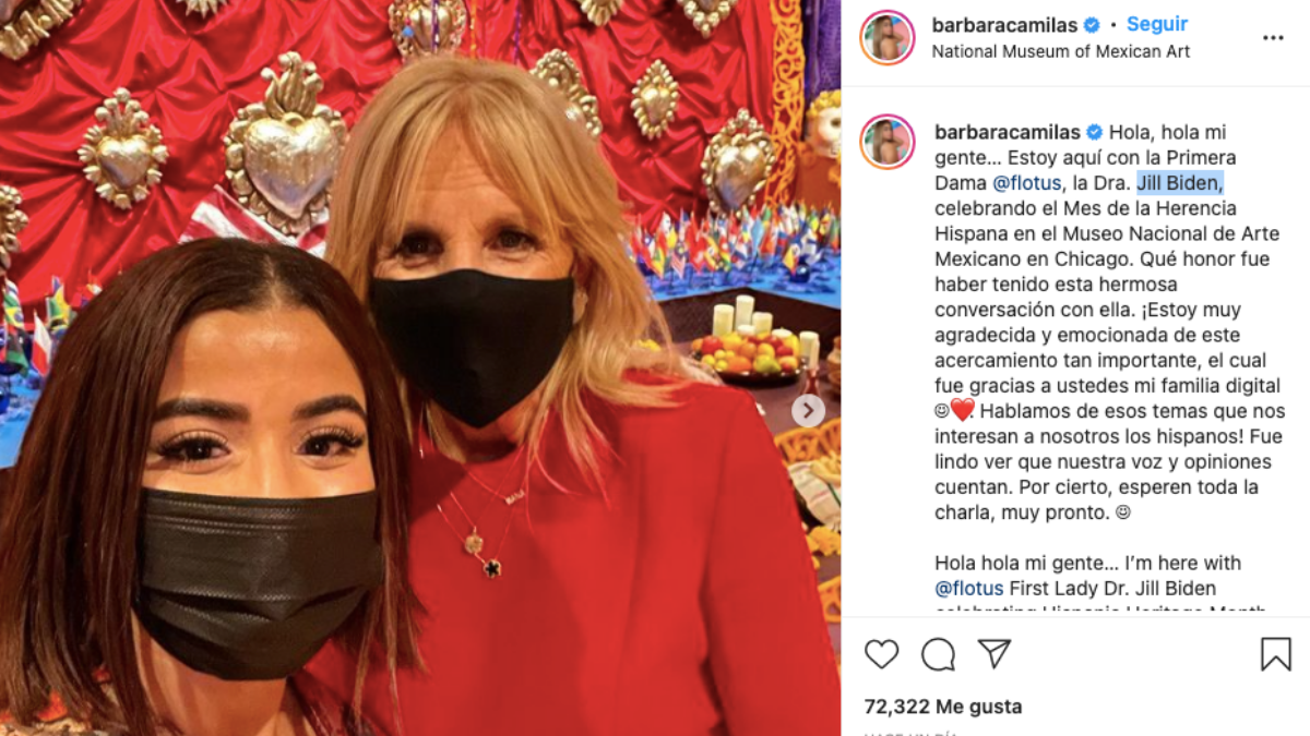 Bárbara Camila junto a Jill Biden Bárbara Camila junto a Jill Biden