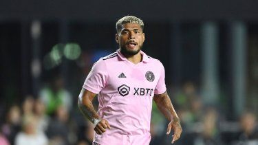 Josef Martínez del Inter Miami durante un partido de fútbol de la MLS, el sábado 4 de marzo de 2023 en Fort Lauderdale, Florida.