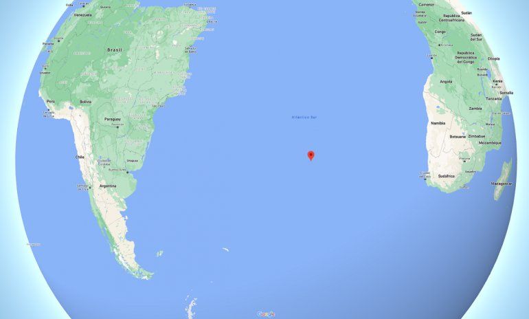 Ubicación de la isla Tristán de Acuña.