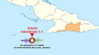 La gr&aacute;fica muetra el lugar del epicentro del sismo
