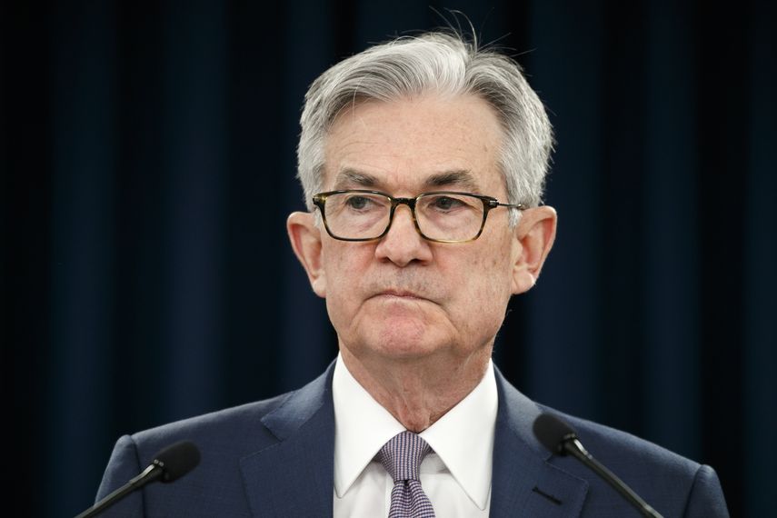 Jerome Powell, presidente de la Reserva Federal, durante una conferencia de prensa en Washington.