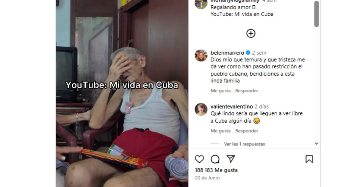 Cuba: Pareja de adultos mayores llora al recibir comida en su hogar