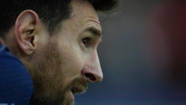 En foto del domingo 19 de marzo del 2023, Lionel Messi del París Saint-Germain durante el partido contra Rennes en la liga francesa.