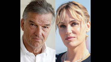 Esta combinación de imágenes creadas el 10 de enero de 2024 muestra al cineasta francés Benoit Jacquot, posando el 22 de mayo de 2014 en la Ópera de la Bastilla de París, y a la actriz francesa Judith Godreche, durante la 49ª edición del Festival de Cine Americano en Deauville el 3 de septiembre de 2023.