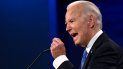 El candidato demócrata a la Casa Blanca, Joe Biden, durante el último debate presidencial en Nashville. El candidato demócrata a la Casa Blanca, Joe Biden, durante el último debate presidencial en Nashville.