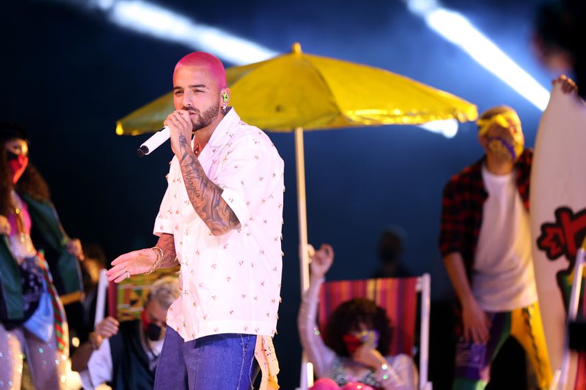 La estrella colombiana de reguetón Maluma.