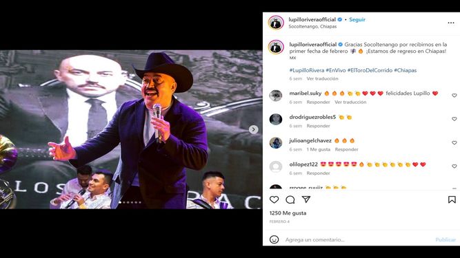 El cantante mexicano Lupillo Rivera.