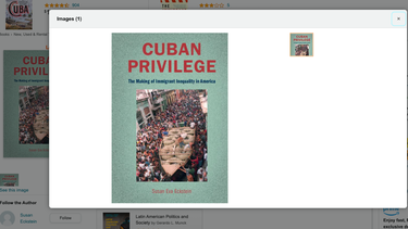 Una captura de pantalla del portal Amazon donde se muestra la portada del libro Cuban Privilege: The Making of Immigrant Inequality in America.&nbsp;