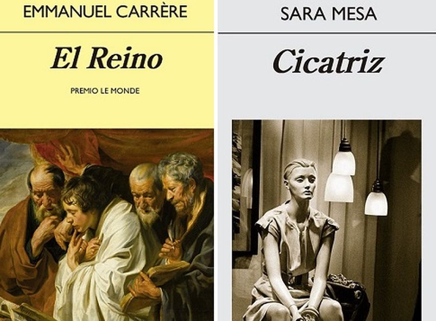 El libro de Emmnanuel Carrère, El Reino y Cicatriz de Sara Mesa (CORTESÍA)