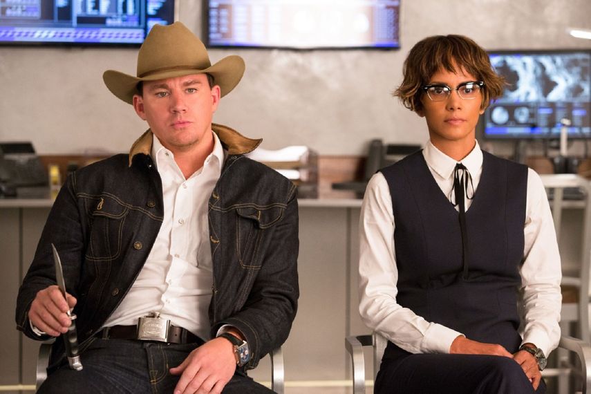 Los actores Halle Berry y Channing Tatum en Kingsman: The Golden Circle. &nbsp; &nbsp;
