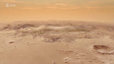 Imagen orbital del delta en el cráter Jezero que explora el rover Perseverance en Marte.&nbsp;