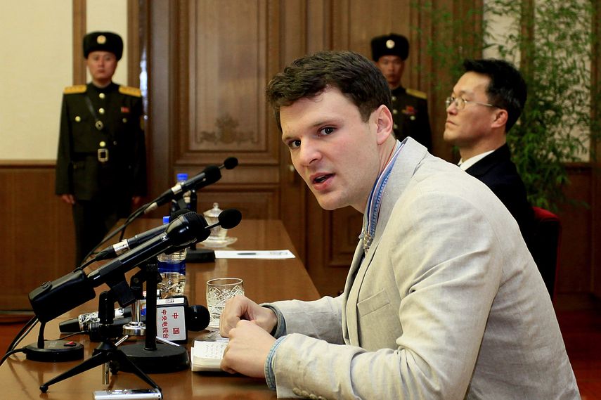 El estudiante estadounidense Otto Warmbier, quien al parecer fue tan maltratado por las autoridades norcoreanas que su muerte resultó inevitable.