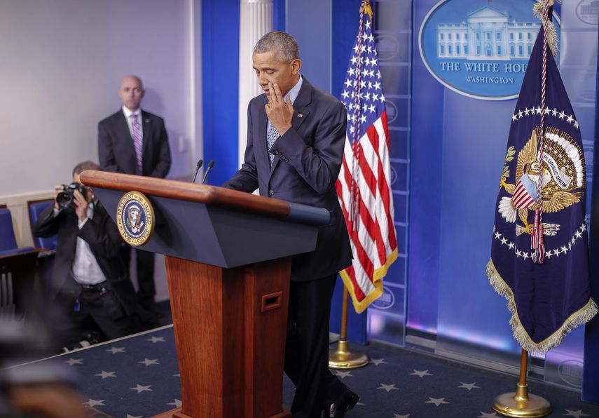 Barack&nbsp;Obama durante su última conferencia de prensa en la Casa Blanca, en Washington.