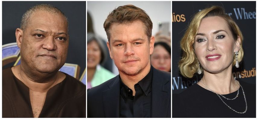 Una combinaci&oacute;n de fotograf&iacute;as muestra a los actores, de izquierda a derecha, Laurence Fishburne, Matt Damon y Kate Winslet del thriller de 2011 Contagion.&nbsp;