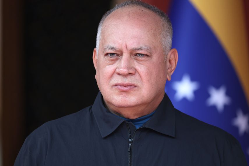 &nbsp;Diosdado Cabello, participa en una rueda de prensa el 14 de enero en el Palacio de Miraflores en Caracas.&nbsp;