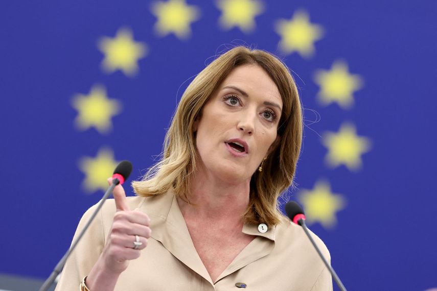 Roberta Metsola, presidenta de la Eurocámara.