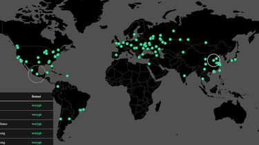 Mapa que muestra los principales países afectados por el ciberataque con el Wannacry este 15 de mayo de 2017.